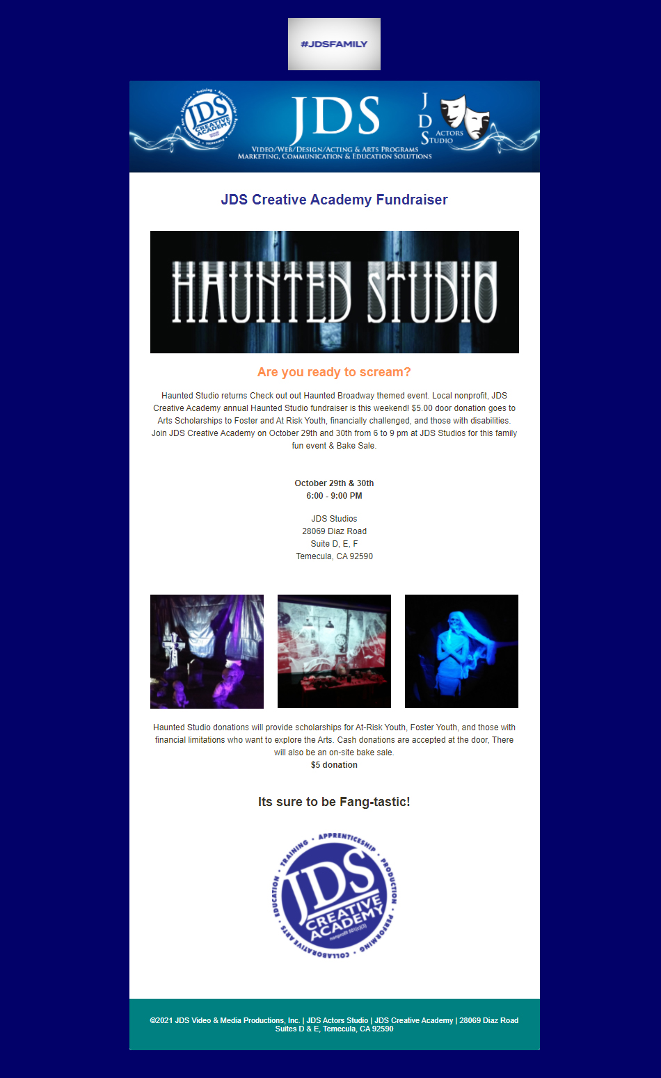 JDSCA Haunted Studio